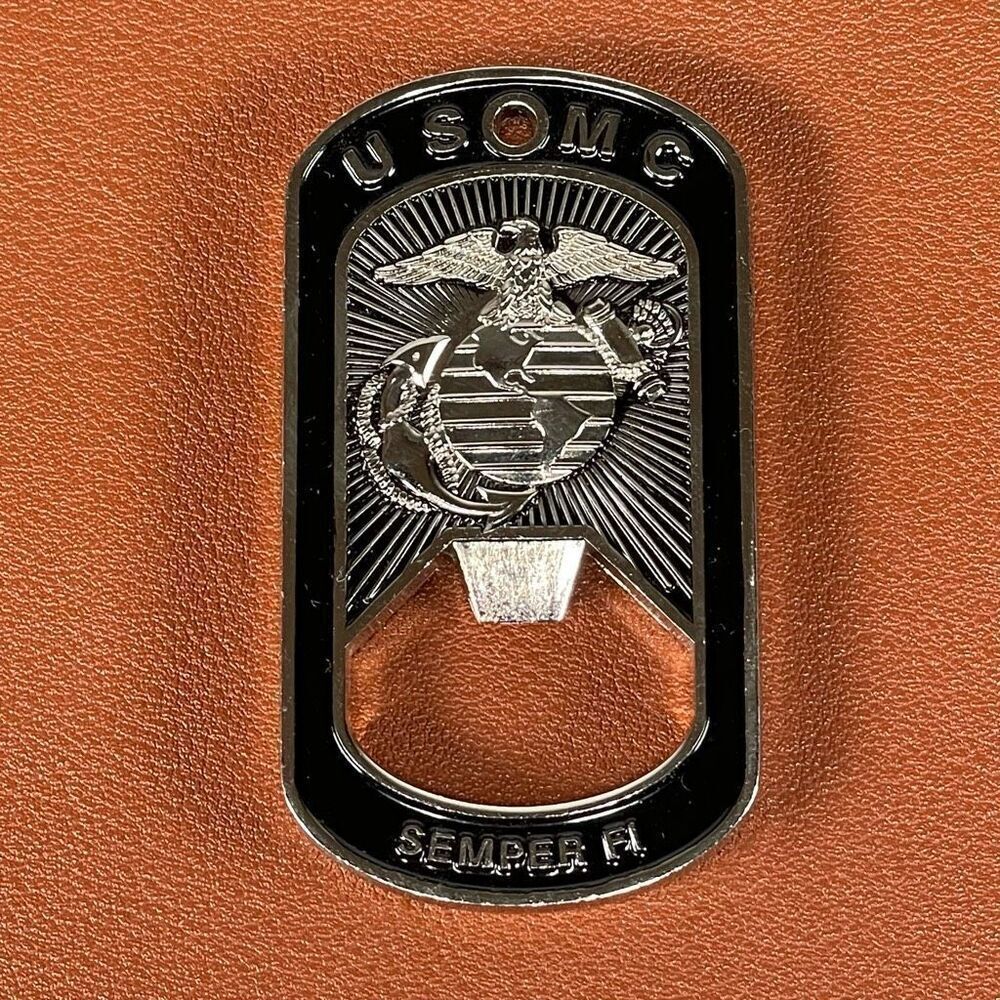 USMC Tun Tavern Bottle Opener Coin Dog Tag Marine Corps Birthday Ball‎ 052